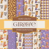 Giraffe Fantasy Digital Paper DP6833 - Digital Paper Shop
