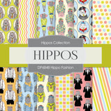 Hippo Fashion Digital Paper DP6848 - Digital Paper Shop