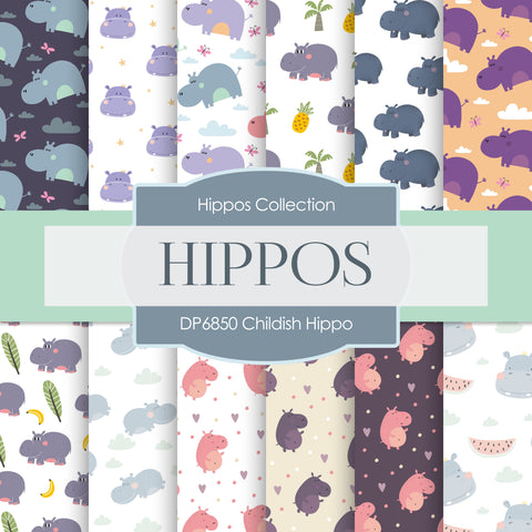 Childish Hippo Digital Paper DP6850 - Digital Paper Shop