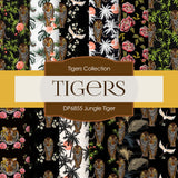 Jungle Tiger Digital Paper DP6855 - Digital Paper Shop