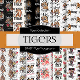 Tiger Typography Digital Paper DP6871 - Digital Paper Shop