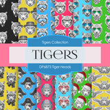 Tiger Heads Digital Paper DP6873 - Digital Paper Shop