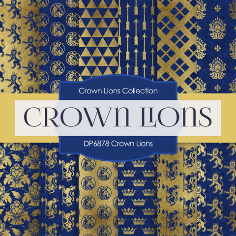 Crown Lions Digital Paper DP6878 - Digital Paper Shop