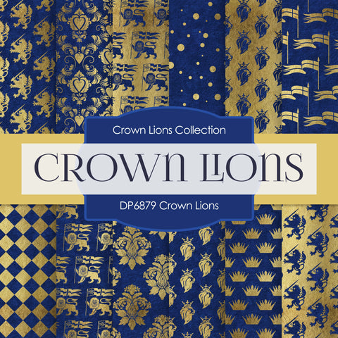 Crown Lions Digital Paper DP6879 - Digital Paper Shop