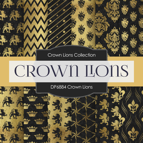 Crown Lions Digital Paper DP6884 - Digital Paper Shop