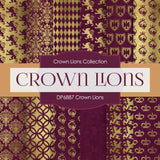 Crown Lions Digital Paper DP6887 - Digital Paper Shop