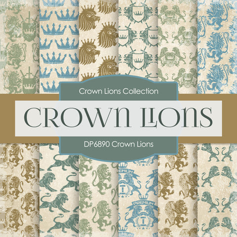 Crown Lions Digital Paper DP6890 - Digital Paper Shop