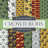 Crown Lions Digital Paper DP6892 - Digital Paper Shop