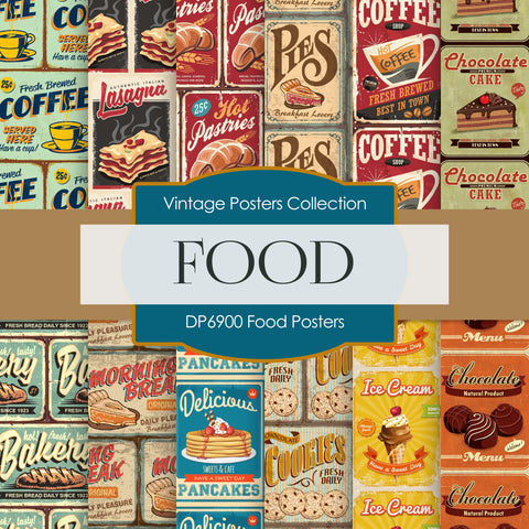 Food Posters Digital Paper DP6900 - Digital Paper Shop