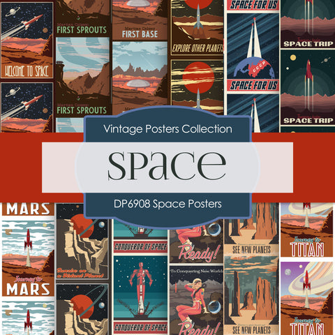 Space Posters Digital Paper DP6908 - Digital Paper Shop