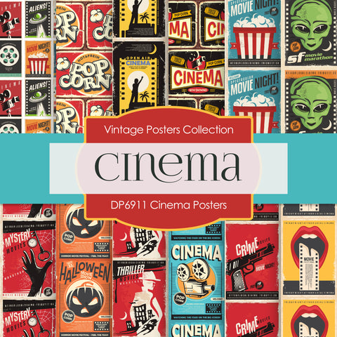 Cinema Posters Digital Paper DP6911 - Digital Paper Shop