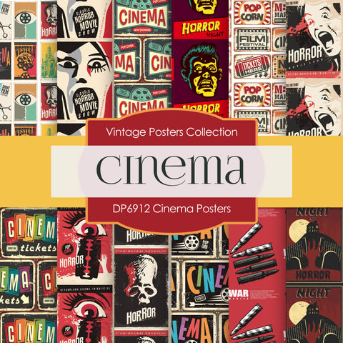 Cinema Posters Digital Paper DP6912 - Digital Paper Shop