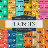 Cinema Ticket Digital Paper DP6920 - Digital Paper Shop