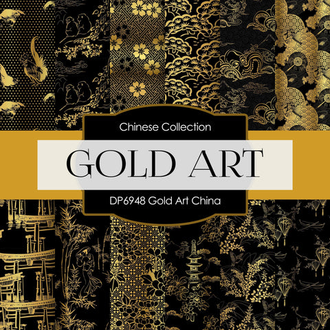 Gold Art China Digital Paper DP6948 - Digital Paper Shop