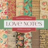 Love Notes Digital Paper DP6956 - Digital Paper Shop