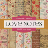Love Notes Digital Paper DP6957 - Digital Paper Shop