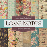 Love Notes Digital Paper DP6958 - Digital Paper Shop