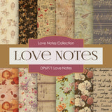 Love Notes Digital Paper DP6971 - Digital Paper Shop
