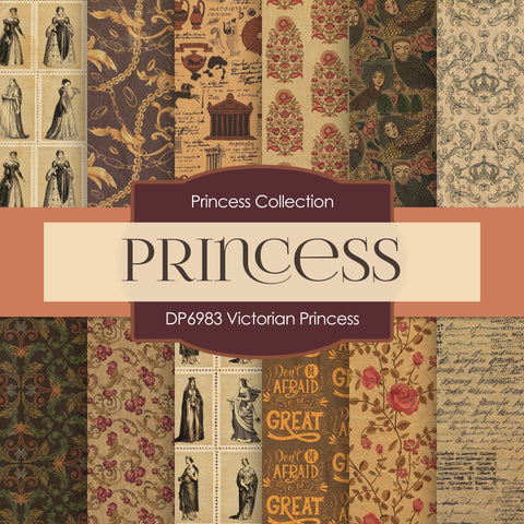 Victorian Princess Digital Paper DP6983 - Digital Paper Shop