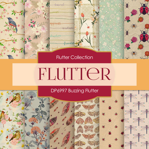 Buzzing Flutter Digital Paper DP6997 - Digital Paper Shop