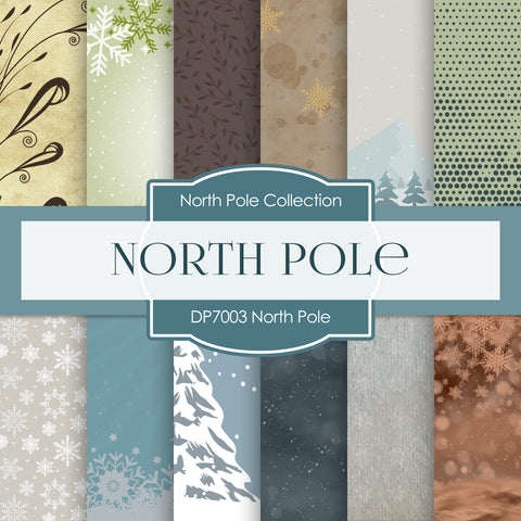 North Pole Digital Paper DP7003 - Digital Paper Shop