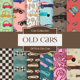 Old Cars Digital Paper DP7016 - Digital Paper Shop