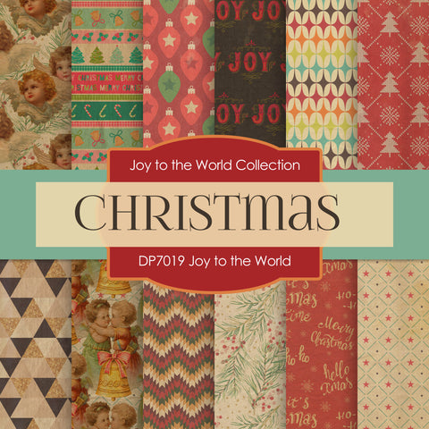 Joy to The World Digital Paper DP7019 - Digital Paper Shop