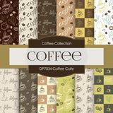 Coffee Cafe Digital Paper DP7034 - Digital Paper Shop