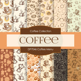 Coffee Menu Digital Paper DP7046 - Digital Paper Shop