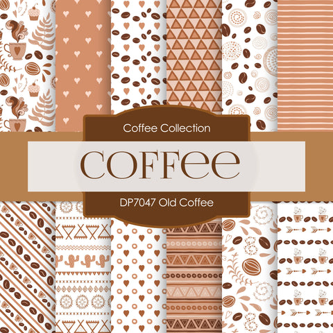 Old Coffee Digital Paper DP7047 - Digital Paper Shop