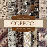 Dark Coffee Digital Paper DP7050 - Digital Paper Shop