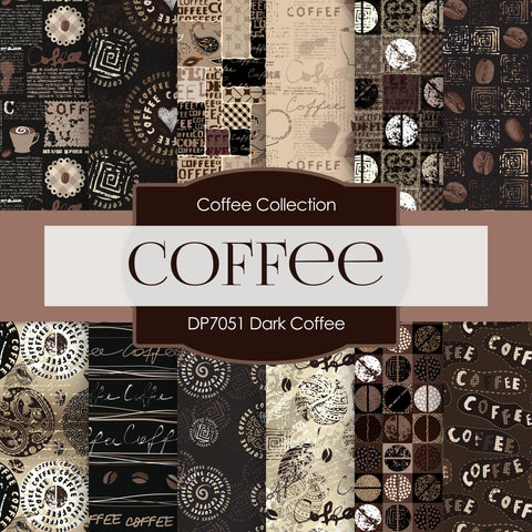 Dark Coffee Digital Paper DP7051 - Digital Paper Shop