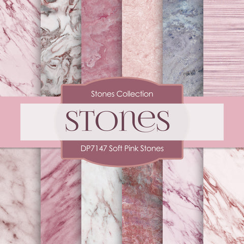 Soft Pink Stones Digital Paper DP7147 - Digital Paper Shop