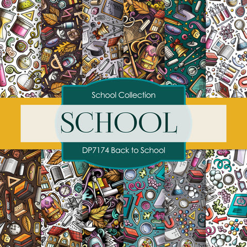 Back To School Digital Paper DP7174 - Digital Paper Shop