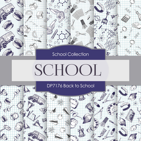 Back To School Digital Paper DP7176 - Digital Paper Shop