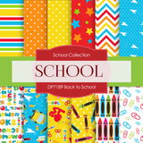 Back To School Digital Paper DP7189 - Digital Paper Shop
