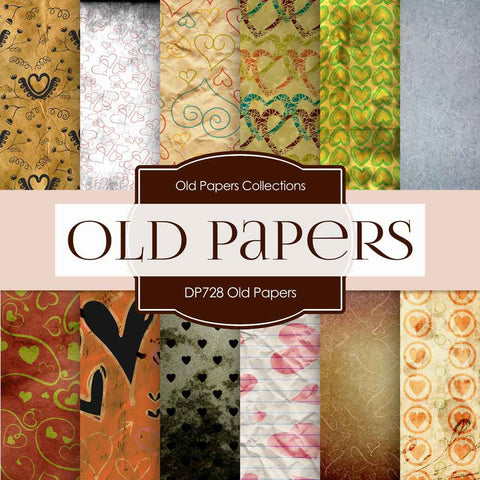 Old Papers Digital Paper DP728 - Digital Paper Shop