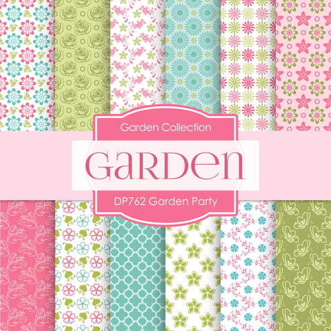 Garden Party Digital Paper DP762 - Digital Paper Shop
