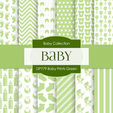 Baby Prints Green Digital Paper DP779 - Digital Paper Shop - 1