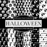 Black and White Halloween Digital Paper DP782 - Digital Paper Shop