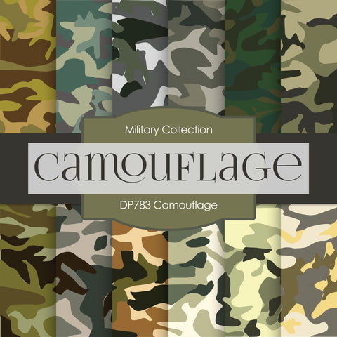 Camouflage Digital Paper DP783 - Digital Paper Shop