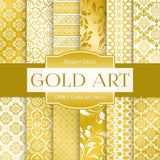 Gold Art Deco Digital Paper DP801 - Digital Paper Shop