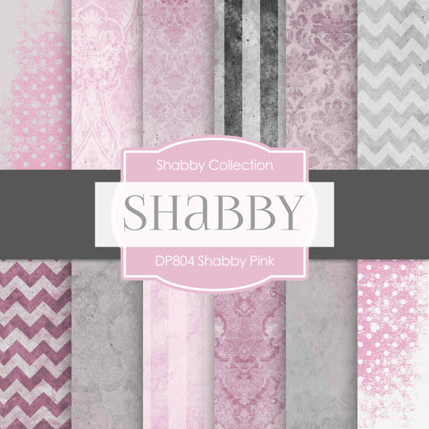 Shabby Pink Digital Paper DP804 - Digital Paper Shop