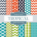 Tropical Night Digital Paper DP834 - Digital Paper Shop