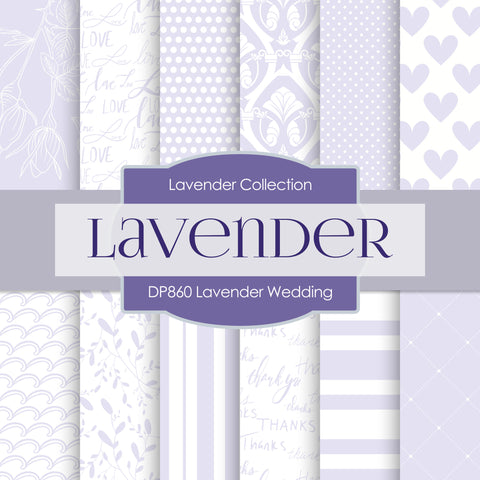 Lavender Wedding Digital Paper DP860 - Digital Paper Shop - 1