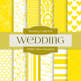 Yellow Wedding Digital Paper DP900 - Digital Paper Shop - 1