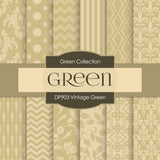 Vintage Green Digital Paper DP903 - Digital Paper Shop - 1