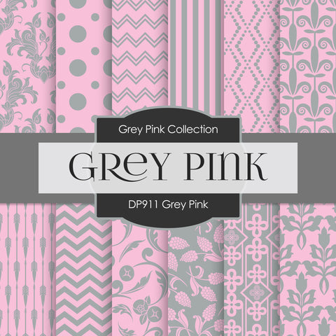 Grey Pink Digital Paper DP911 - Digital Paper Shop - 1