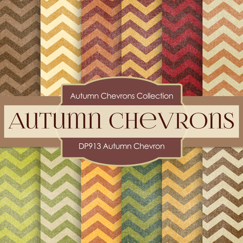 Autumn Chevron Digital Paper DP913 - Digital Paper Shop - 1