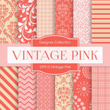 Vintage Pink Digital Paper DP915 - Digital Paper Shop